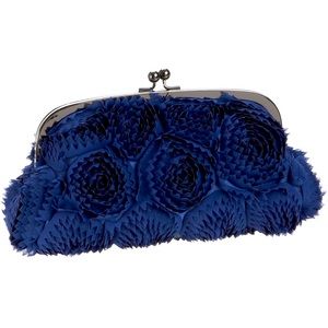 Blue Roses Dominique Clutch by Inge Christopher